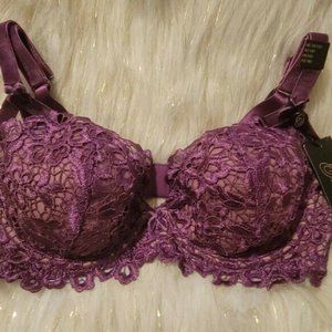Dita Von Teese Cage-Inspired Dahlia Balconette Bra D58457 Beaujolais 32D NWT